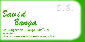 david banga business card